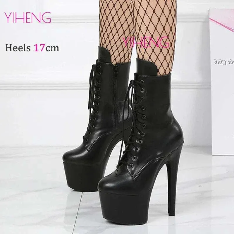 Heeled Ankle Boot - Sexy Dancing high Heel, Platform Exotic High Heel