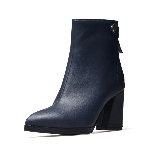 High heels brand ankle boot winter