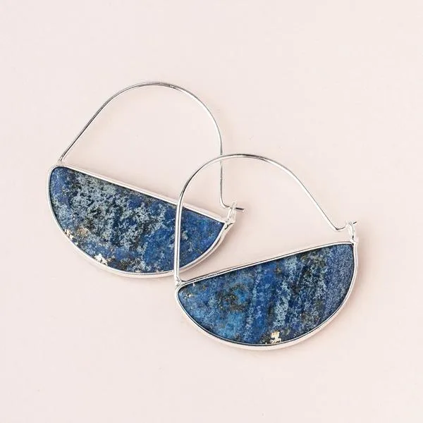 Hoop Earring Lapis/Silver