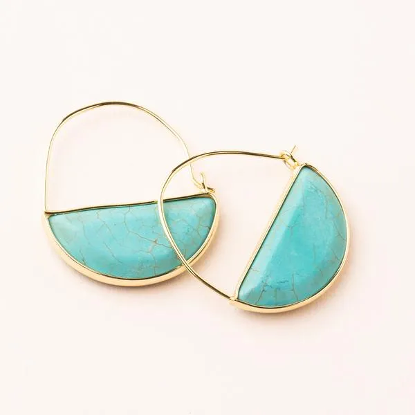 Hoop Earring Turq/Gold