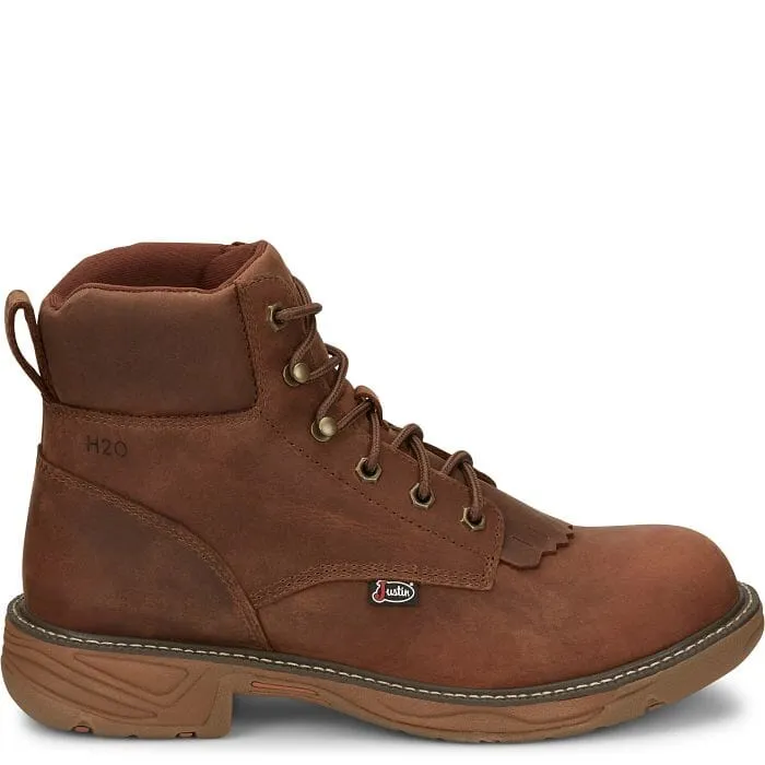 Justin Men's - 6" Rush Lacer Waterproof EH Work Boot - Round Toe