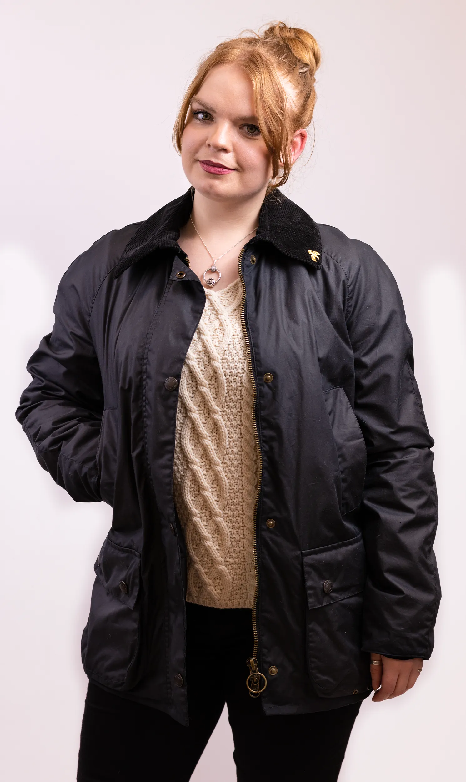 Ladies Lightweight Landowner Wax Walking Jacket - Navy