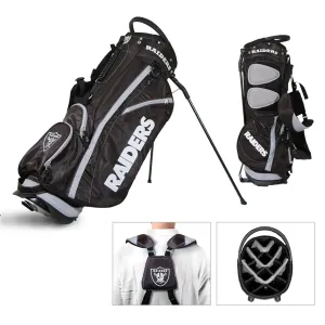 Las Vegas Raiders Team Golf Fairway Lightweight 14-Way Top Golf Club Stand Bag