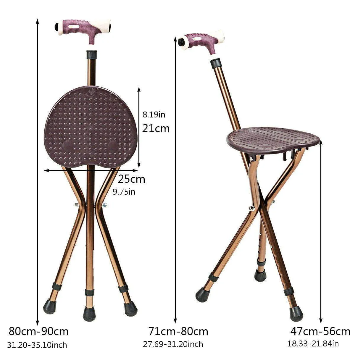 Lightweight Foldable Portable Walking Stool