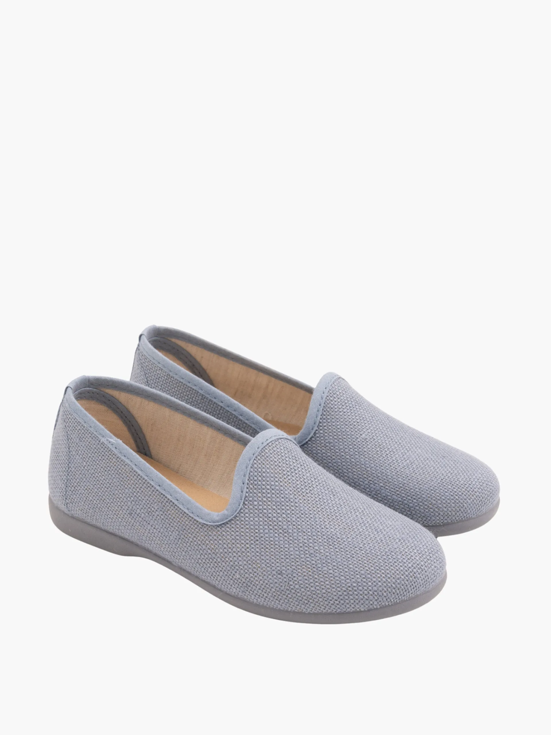 Linen slippers indigo