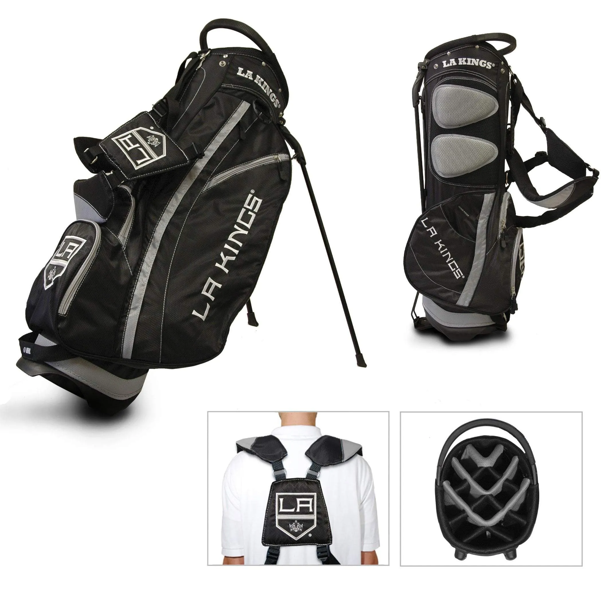 Los Angeles Kings Team Golf Fairway Lightweight 14-Way Top Golf Club Stand Bag