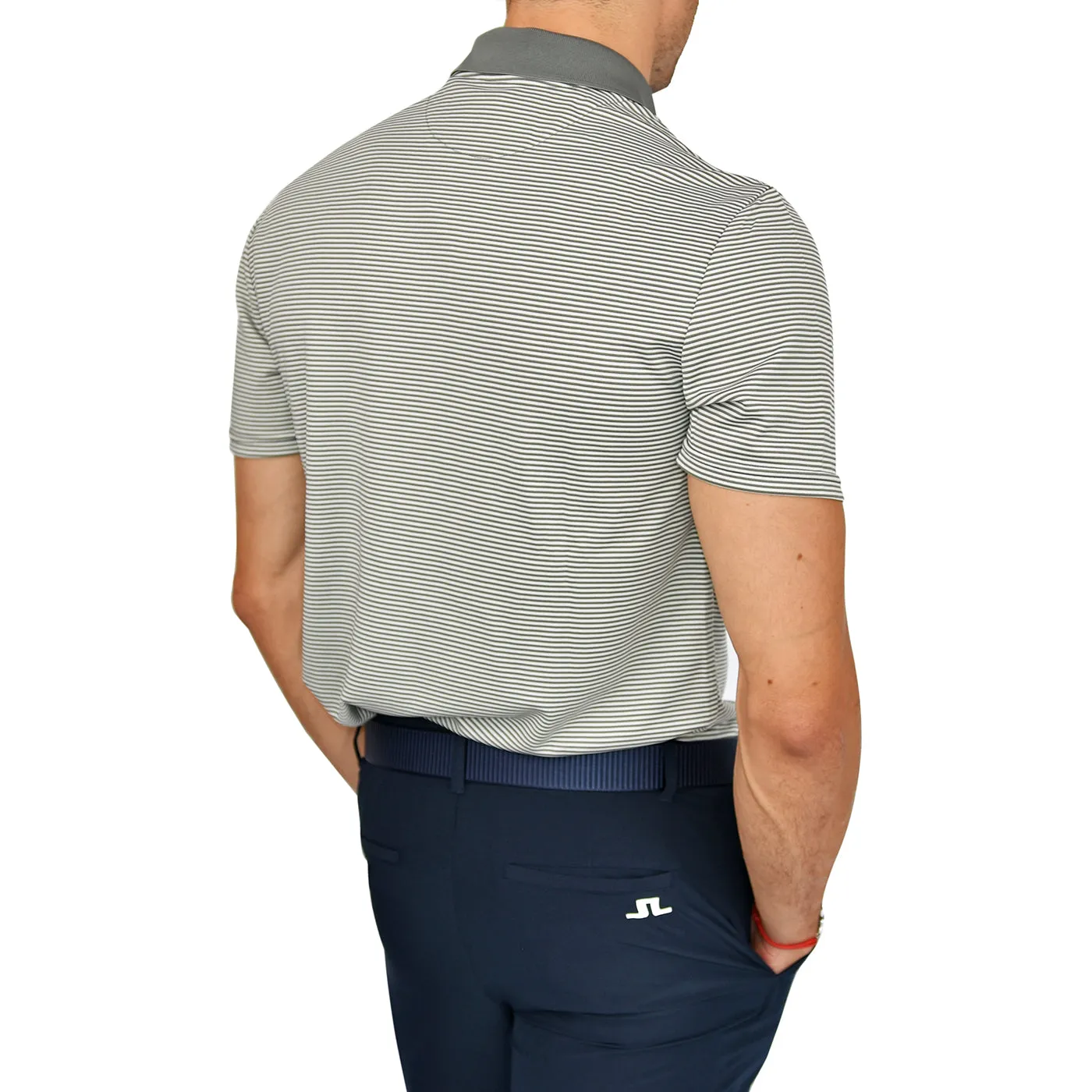 Lyle & Scott Golf Microstripe Polo - Rock Grey