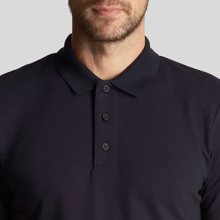 Lyle & Scott Tonal Eagle Golf Tech Polo Shirt - Dark Navy