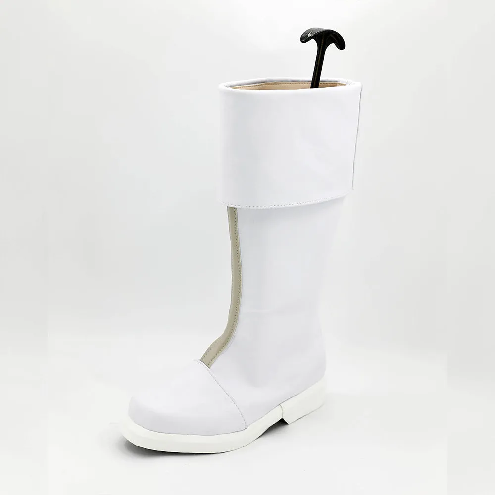 Men White Boots Cosplay Shoes