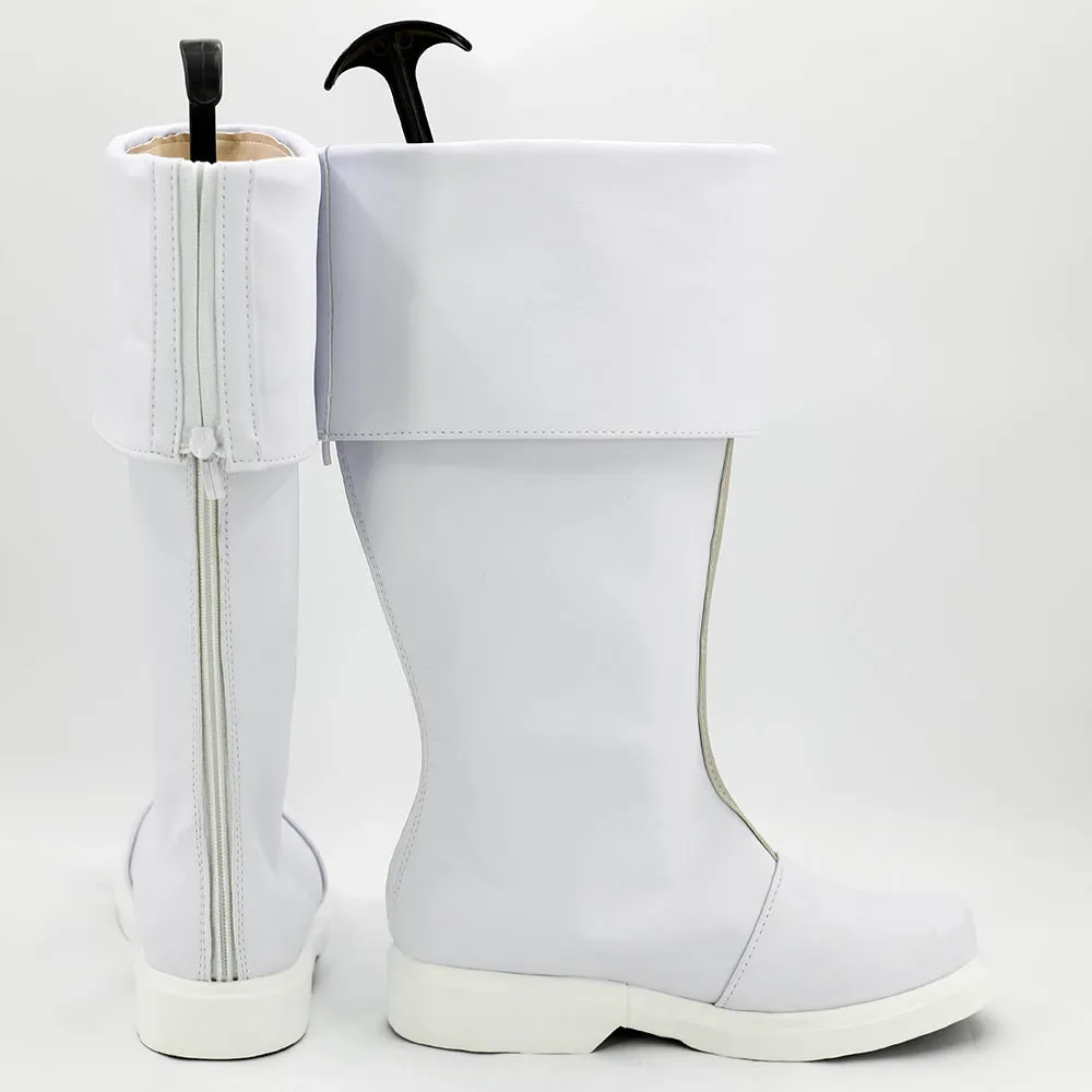 Men White Boots Cosplay Shoes