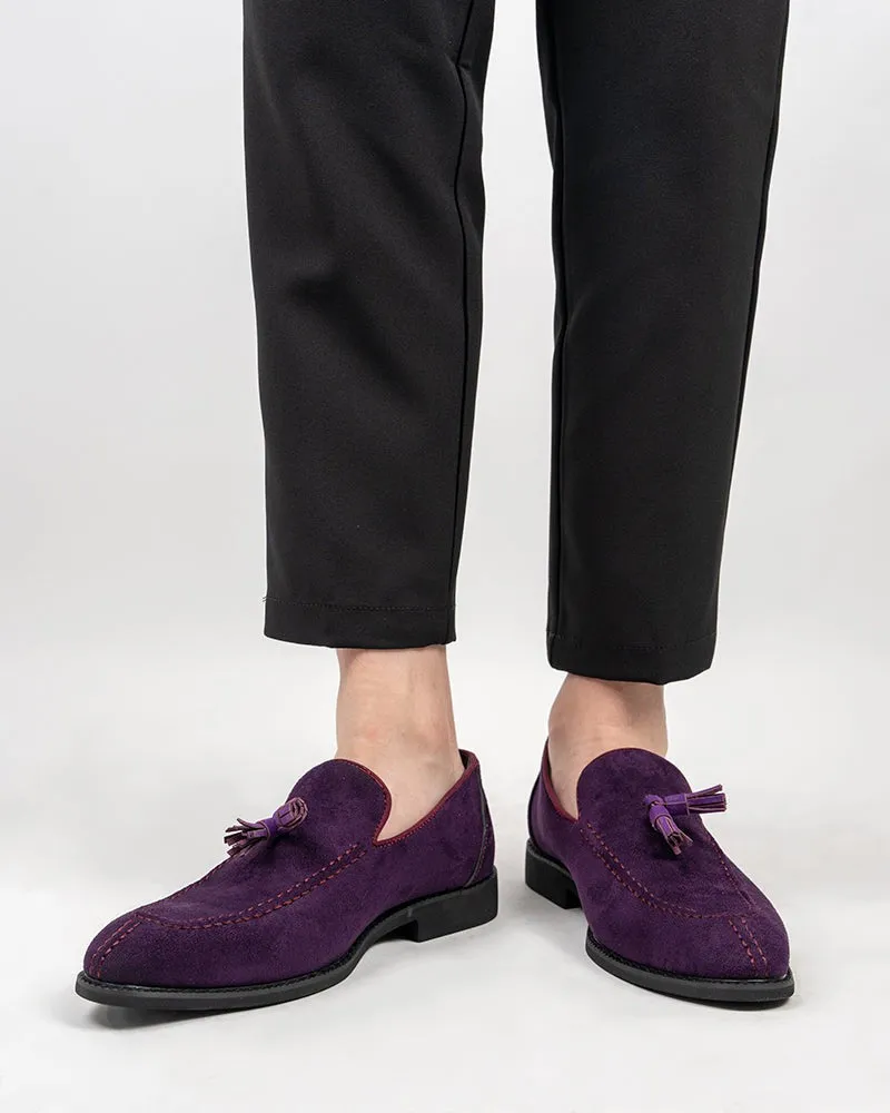 Men's Suede Tassels Slip-on Vintage Penny Casual Loafers