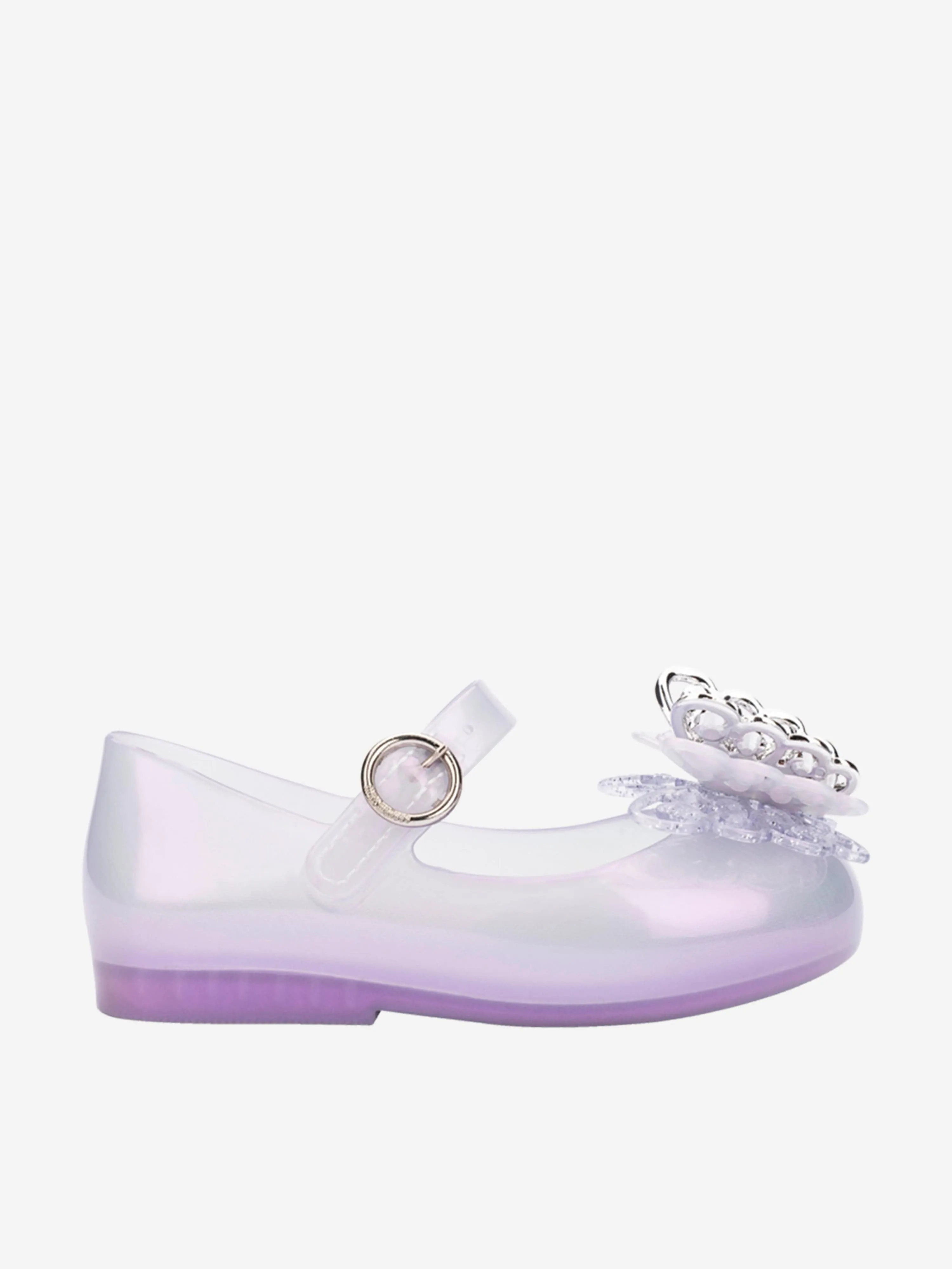 Mini Melissa Girls Sweet Love Fly II Shoes in Purple