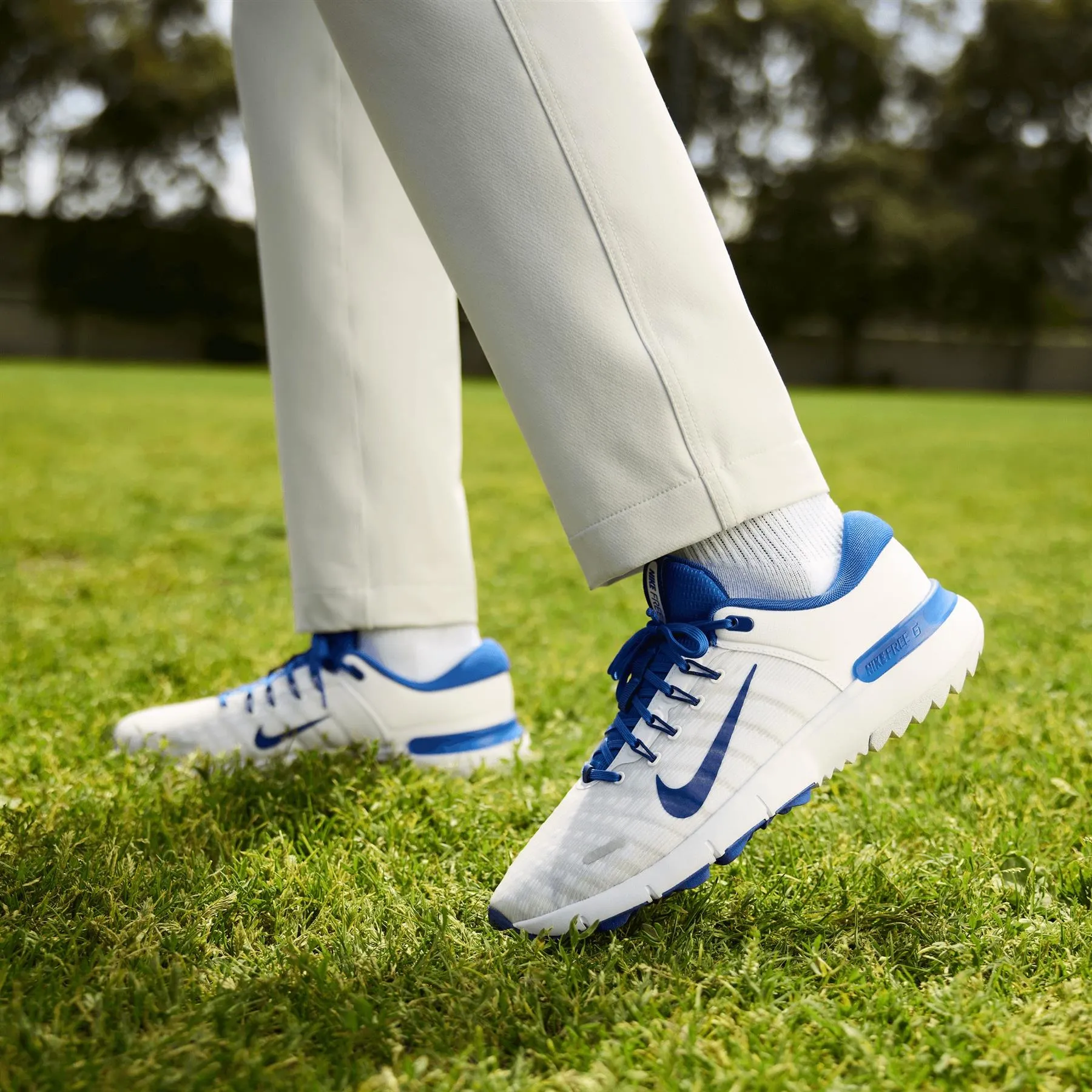 Nike Free Golf Shoes White/Navy - 2024