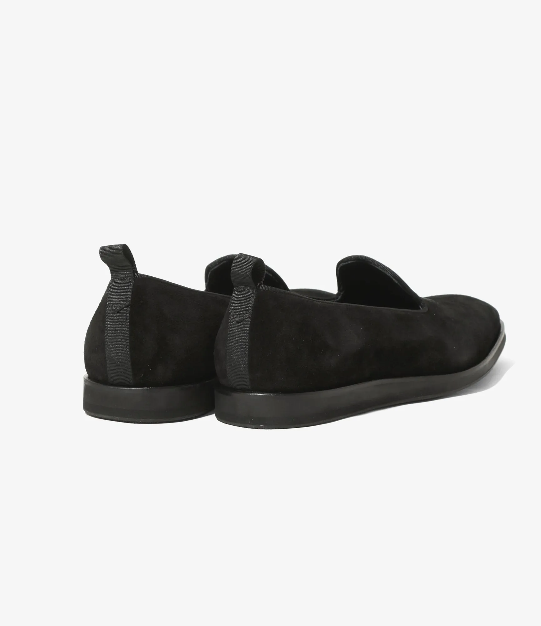 Papillon Embroidered Slip-On – Black Suede