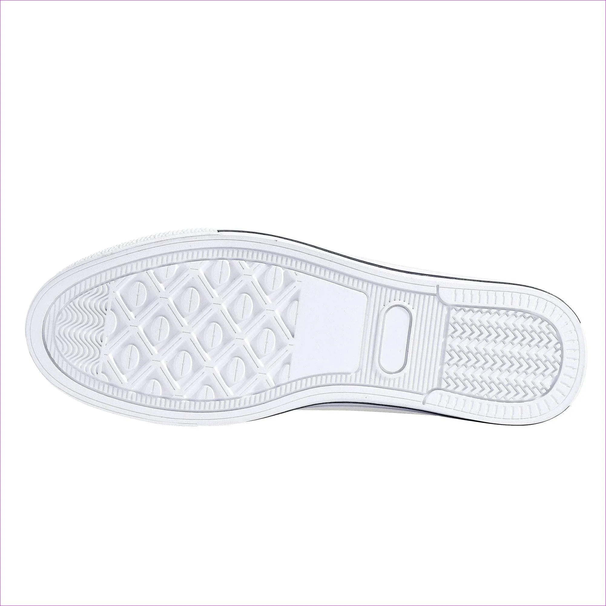 Pastel Candy Rubber Outsoles Low-Top Canvas Shoes - White