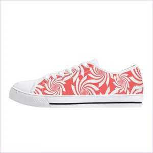 Pastel Candy Rubber Outsoles Low-Top Canvas Shoes - White