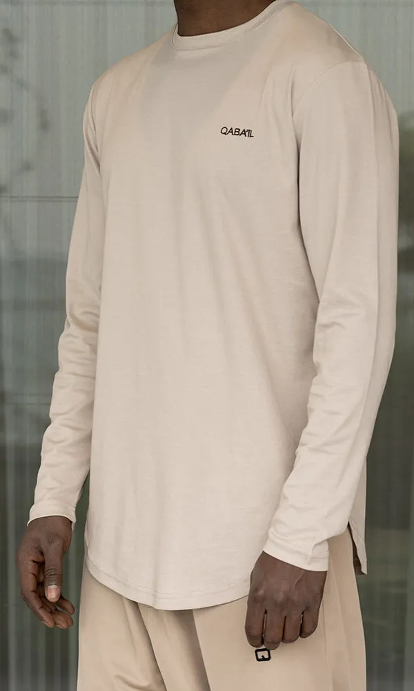 QL Lightweight Long Sleeves T-shirt 60T in Beige