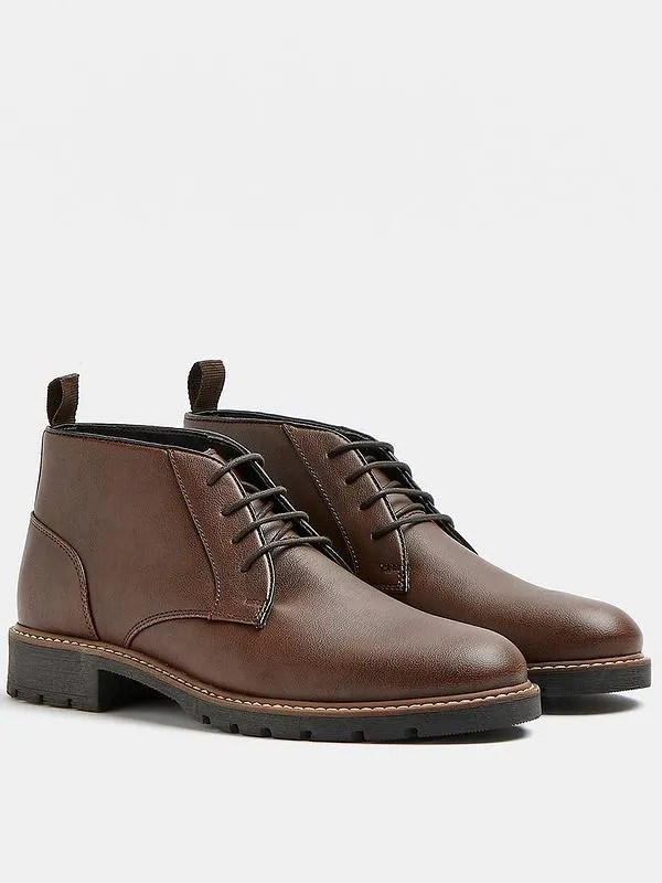 River Island Brown Chukka Mens Boots