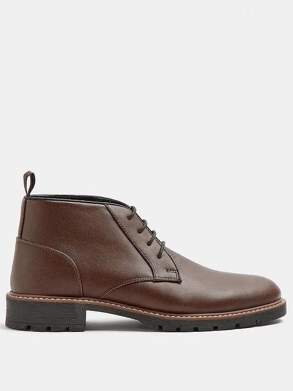 River Island Brown Chukka Mens Boots