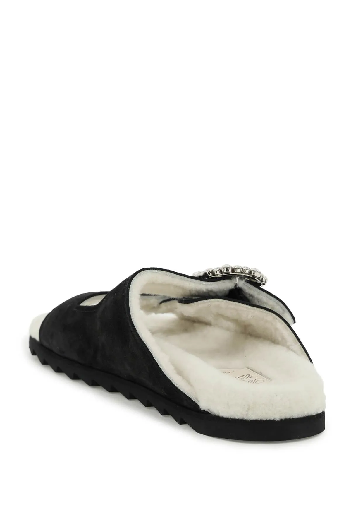 Roger vivier 'slidy viv' fur' mules