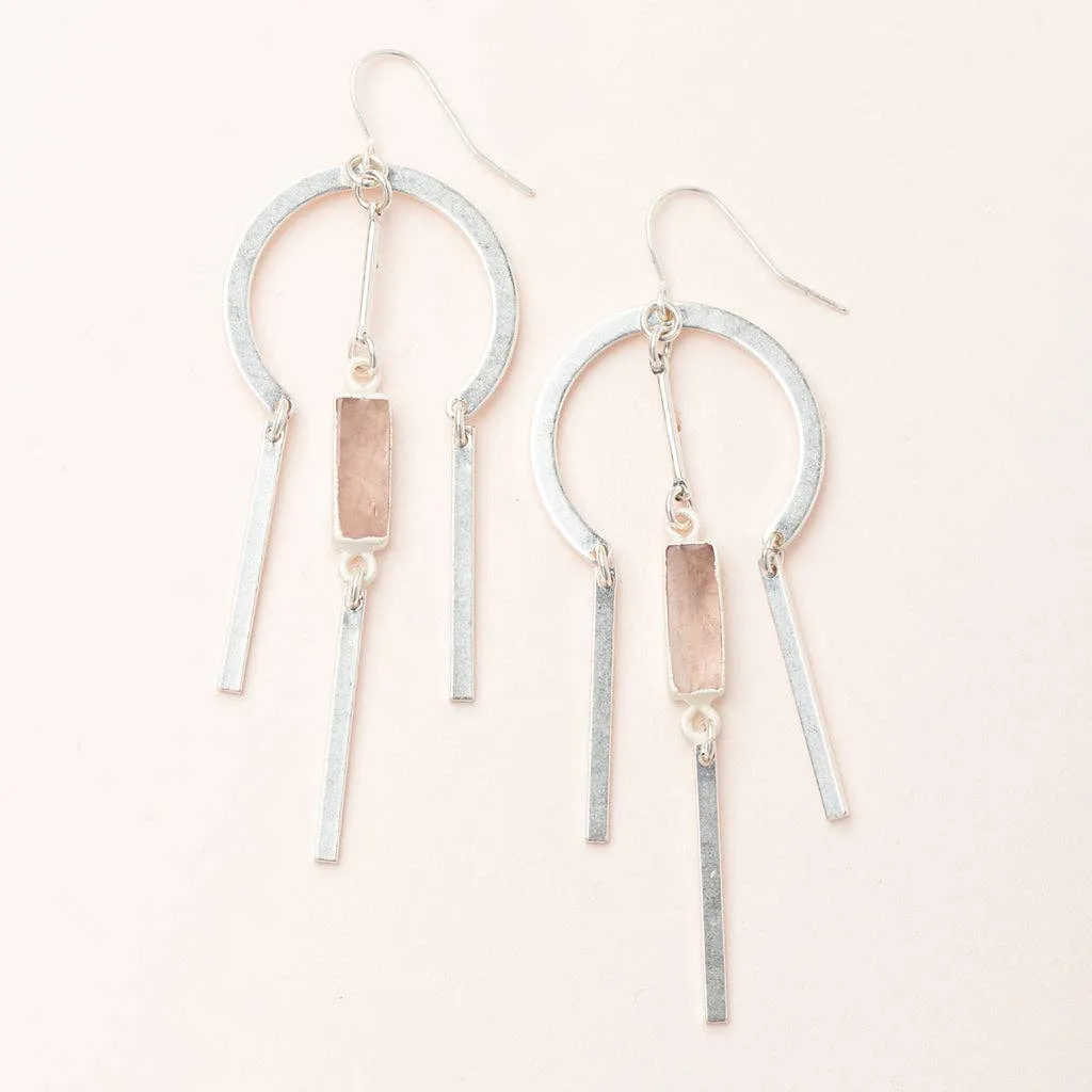 Scout Dream Stone Earring - Rose Quartz/Silver