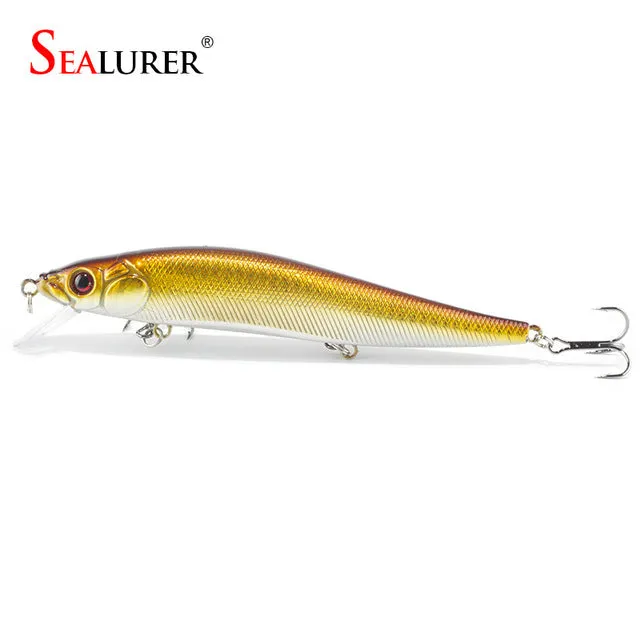 SEALURER 1PCS 14cm 23g Fishing Lure Minnow Hard Bait with 3 Fishing Hooks Fishing Tackle Lure 3D Eyes Crankbait Free Shipping