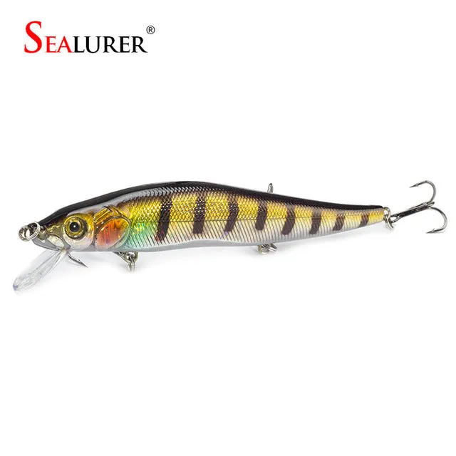 SEALURER 1PCS 14cm 23g Fishing Lure Minnow Hard Bait with 3 Fishing Hooks Fishing Tackle Lure 3D Eyes Crankbait Free Shipping