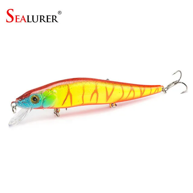 SEALURER 1PCS 14cm 23g Fishing Lure Minnow Hard Bait with 3 Fishing Hooks Fishing Tackle Lure 3D Eyes Crankbait Free Shipping