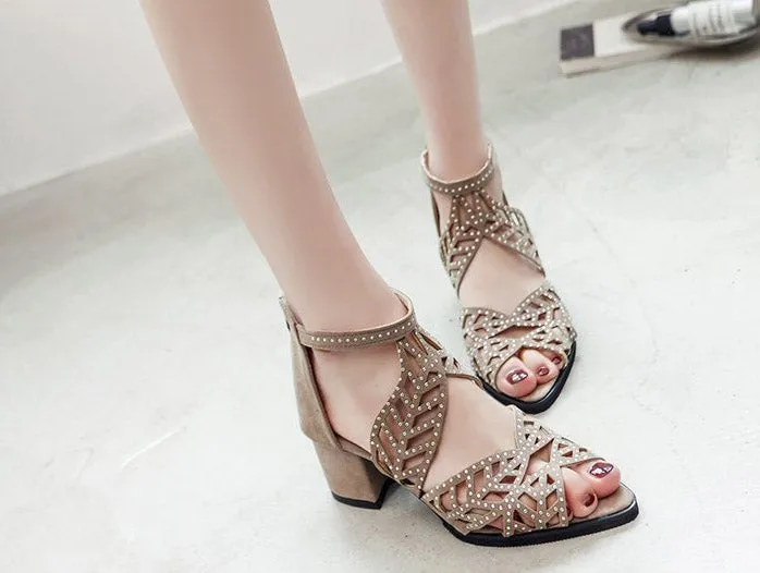 SH362 - Hollow Carved Style Women's Shoes