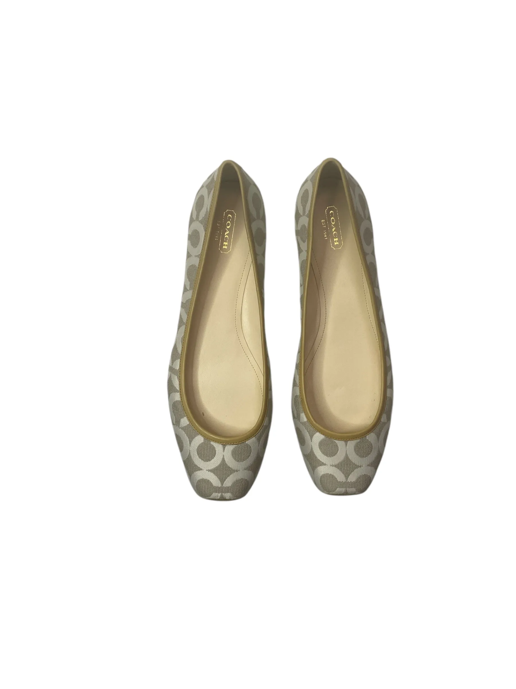 Shoes Flats By Coach In Tan, Size: 11