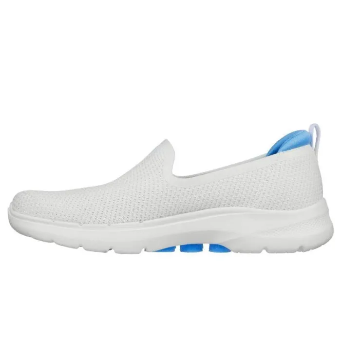 Skechers Go Walk 6 Clear Virtue White 124505 Slip On Clearance