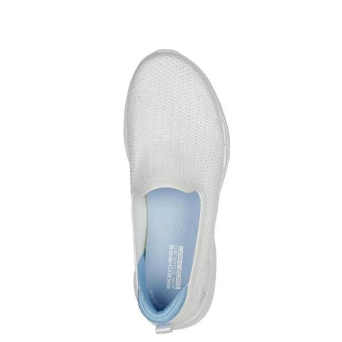 Skechers Go Walk 6 Clear Virtue White 124505 Slip On Clearance