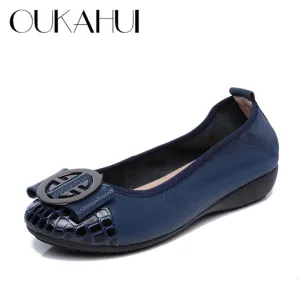 Special Offer Genuine Leather Women Ballet Flat Shoes