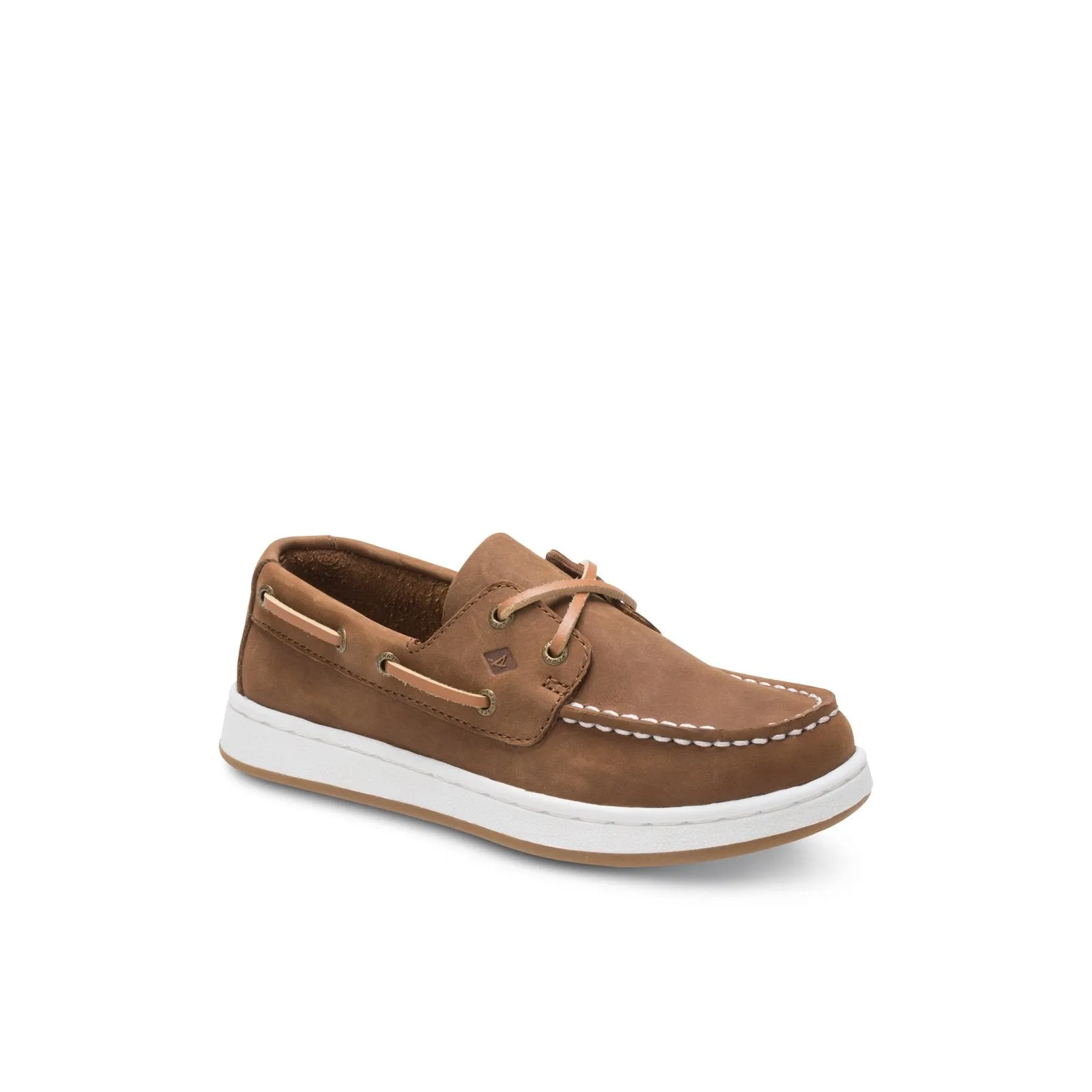 Sperry Cup II Kid's Boat Shoe - Brown Leather