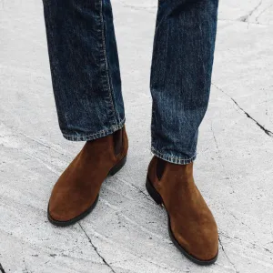 Suede chelsea boots- Tan