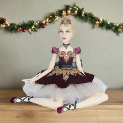 Sugar Plum Sitting Ballerina Doll 28-328845