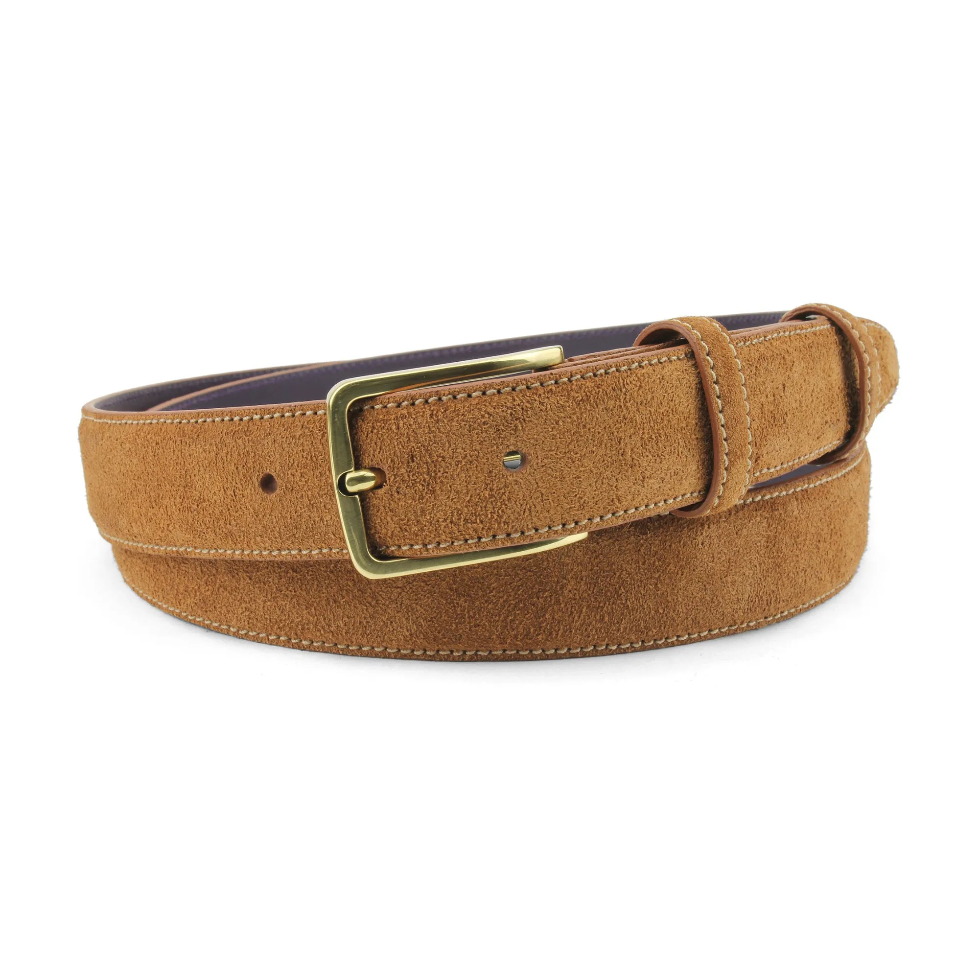 Tan Suede Narrow Belt