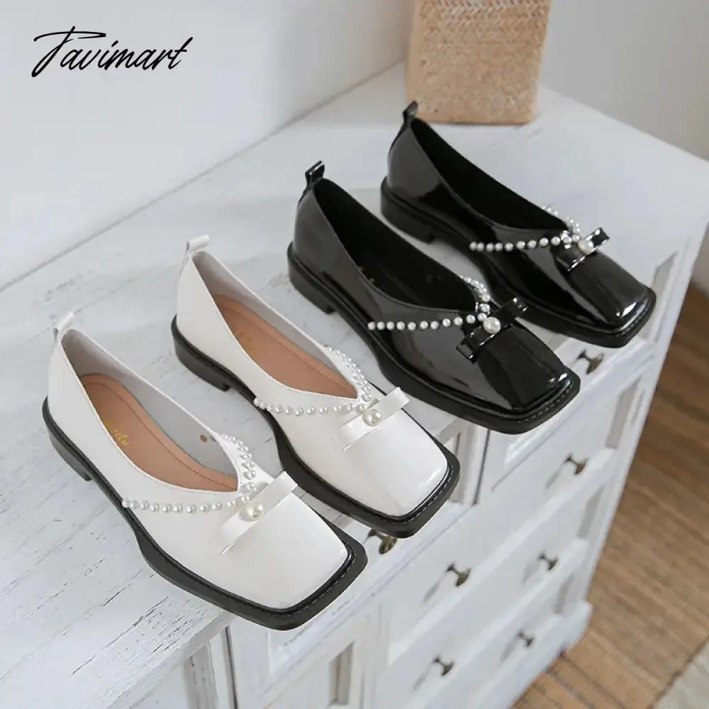 TAVIMART -  The new fashion brand designed women with low single shoes Square head spring large size casual shoes 41-43 Free shipping