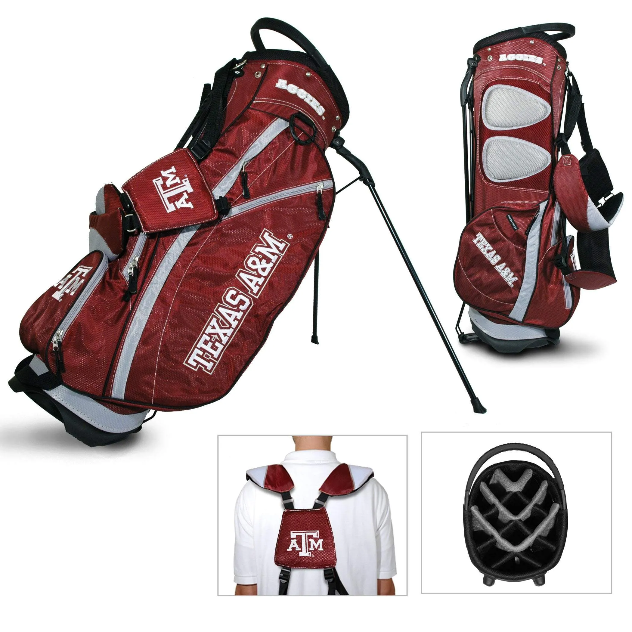 Texas A&M Aggies Team Golf Fairway Lightweight 14-Way Top Golf Club Stand Bag