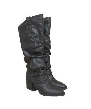 Thea - Fold Over Slit Jean Boots