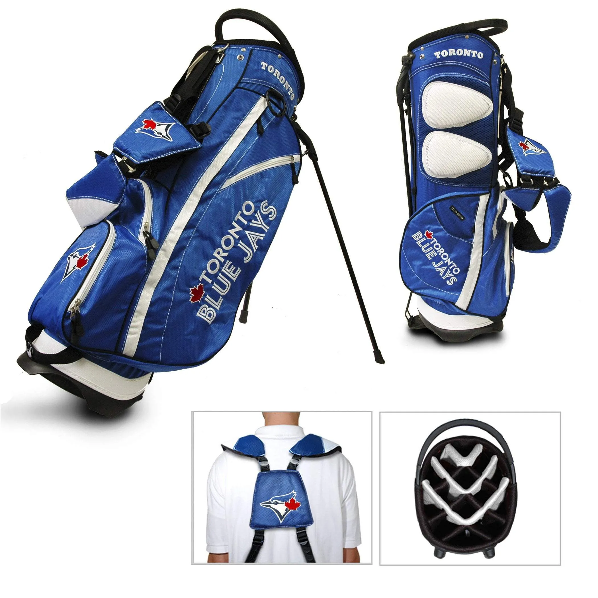 Toronto Blue Jays Team Golf Fairway Lightweight 14-Way Top Golf Club Stand Bag