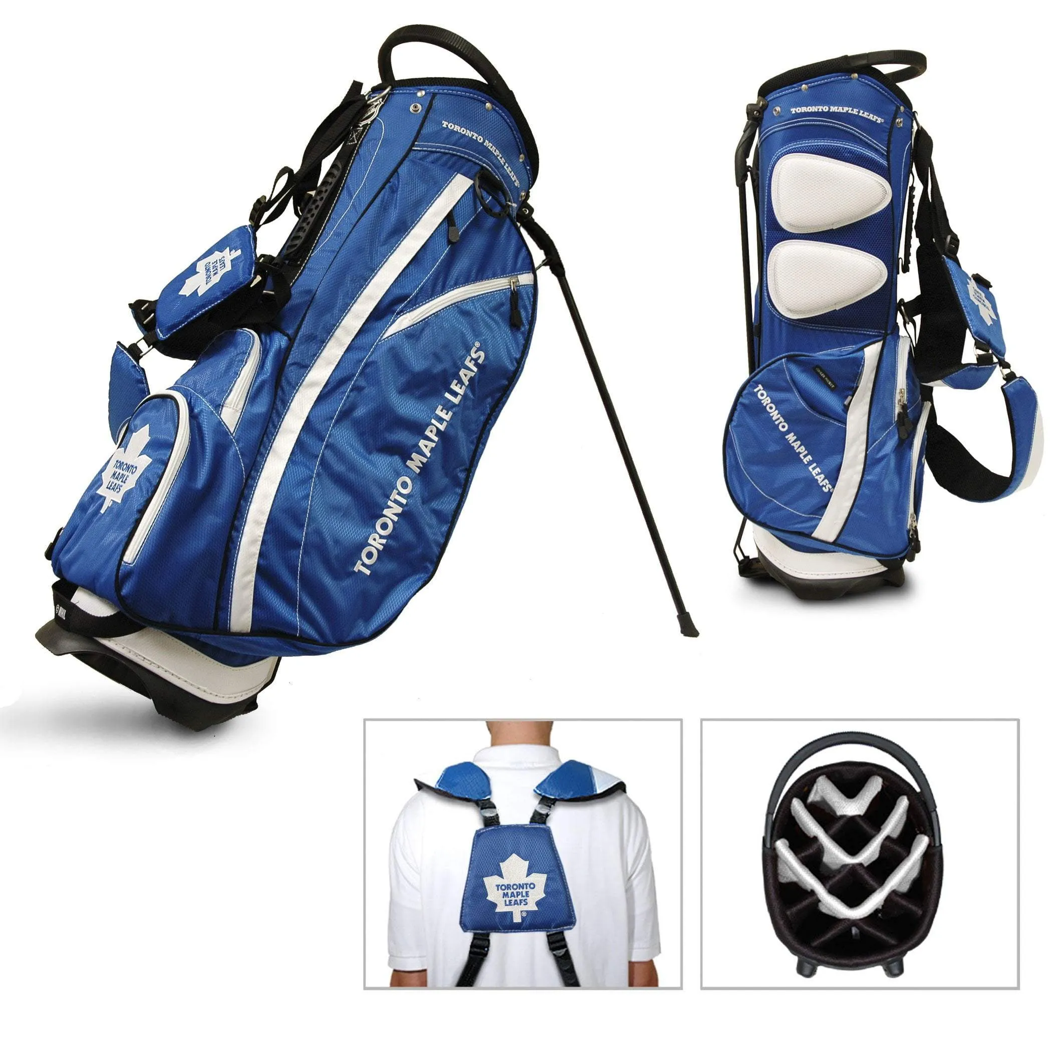 Toronto Maple Leafs Team Golf Fairway Lightweight 14-Way Top Golf Club Stand Bag