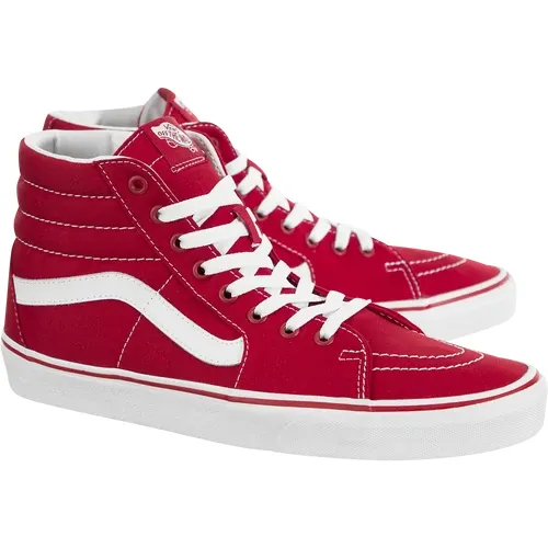 Vans Unisex Sk8 Hi Canvas Formula One Shoes - Red / White