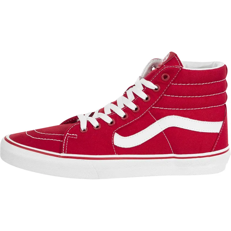 Vans Unisex Sk8 Hi Canvas Formula One Shoes - Red / White