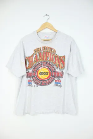 Vintag Houston Rockets Back 2 Back Champions Tee