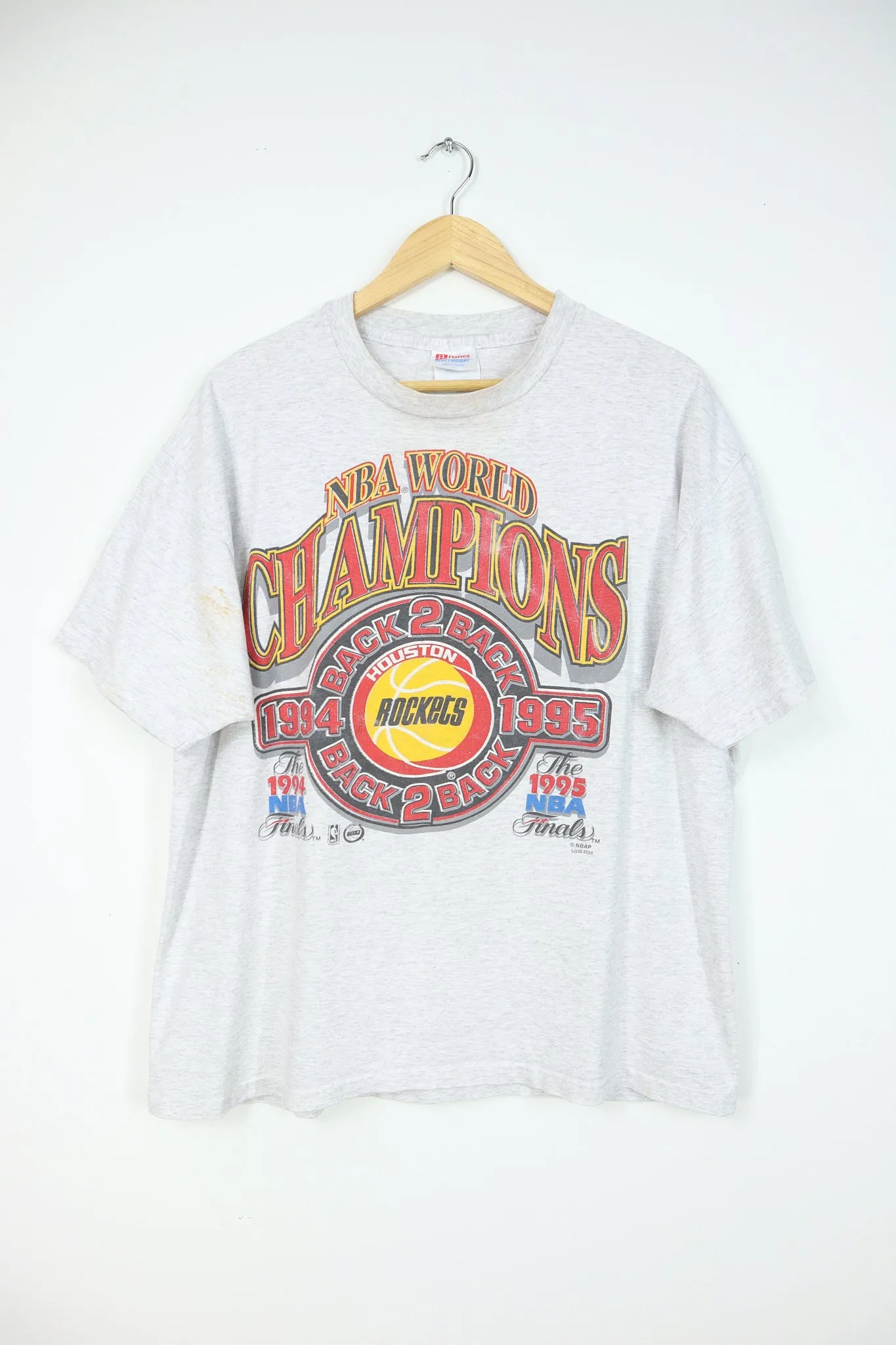 Vintag Houston Rockets Back 2 Back Champions Tee