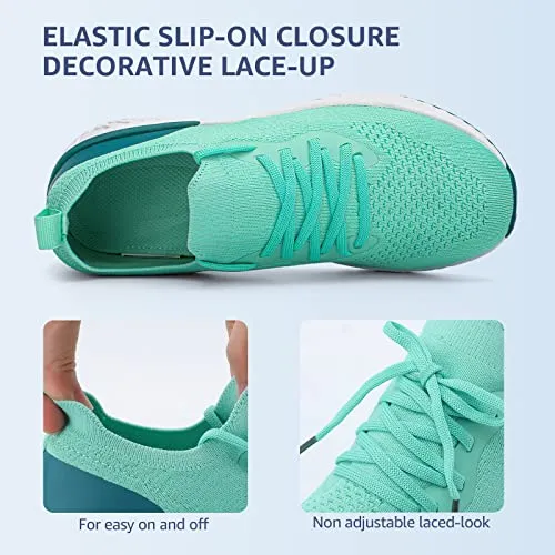 Womens Athletic Running Shoes Comfortable Tennis Shoes Lightweight Walking Shoes Lace Up Trainers Breathable Wide Fit Gym Sneakers