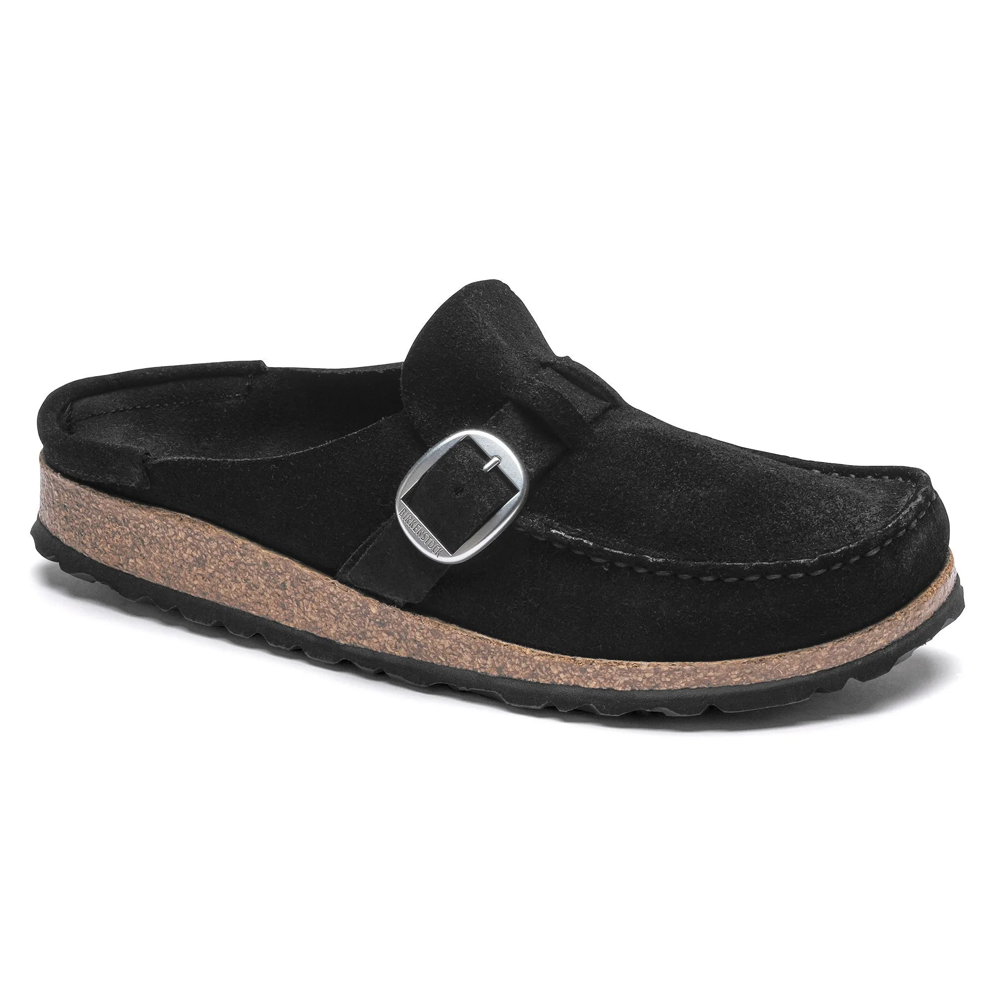 Women's Birkenstock Buckley Suede Leather Color: Black